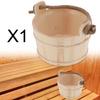 Wooden Sauna Bucket Water Sturdy Rope Handle Professional Versatile Accessories