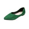 Women's Fashion Shallow Flat Shoes Candy Color Flock Ballet Flats Summer Pointed-Toe Soft-Soled Comfortable Shoes