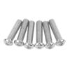 6PCS Metal Bridge Mounting Screws Silver Instrument Accessories  For Electric Guitar