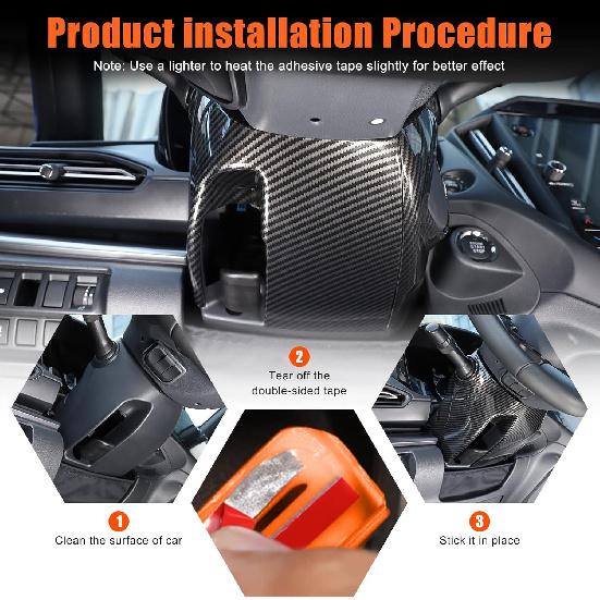 Car Steering Column Cover Trim Compatible with Subaru WRX 2022 2023 2024 Car Steering Wheel Base Trim Cover Protection Frame Interior Accessories