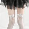 Trendy Harajuku Style Knees High Socks for Girls Casual Calf Long Socks With Bows Accents For Cute Outfit Coordination