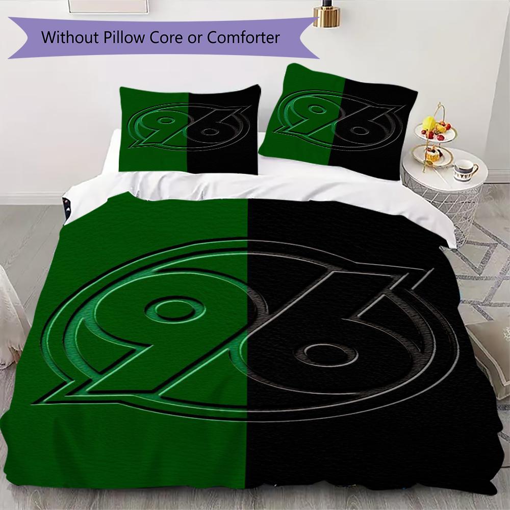 

Hannover 96 Pattern Bedding uilt Set uilt Cover Pillowcase Home Decoration Birthday Gift (1 * duvet cover + 2 * pillowcase without core)57 135x200cm