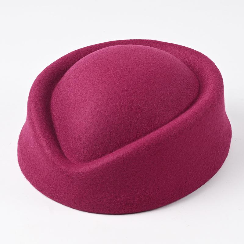 

Шерстяной берет, шляпа стюардессы, цилиндр, женская шляпа для выступлений, шляпа для этикета в отеле, модная лента, шляпа для сценических выступлений average size