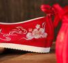 Elegante chinesische Stil Stickerei Schleifenschuhe - Inspiriert von antiken Kostümen, Damen Bühnen- und Film-Schuhwerk