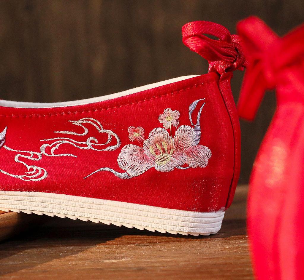 Elegante chinesische Stil Stickerei Schleifenschuhe - Inspiriert von antiken Kostümen, Damen Bühnen- und Film-Schuhwerk