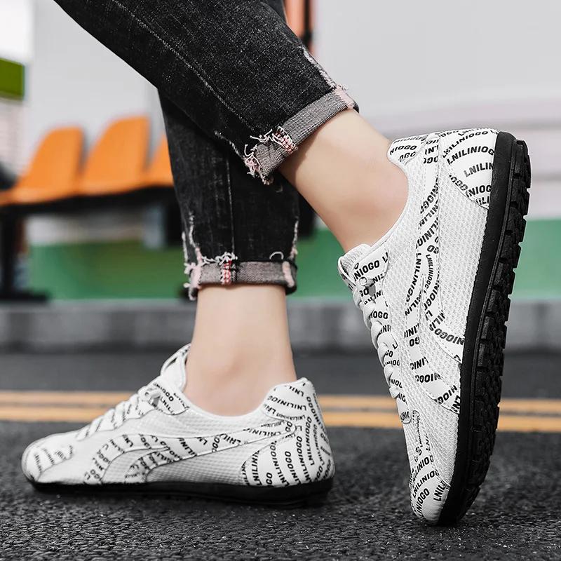 Модная мужская повседневная обувь Сетчатая дышащая Удобная Легкая Обувь без каблука — фото 6