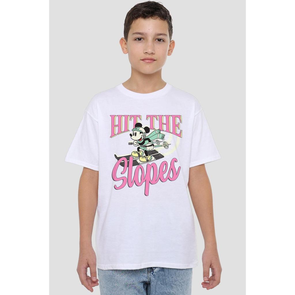 Disney Childrens/Kids Hit The Slopes Mickey Mouse T-Shirt