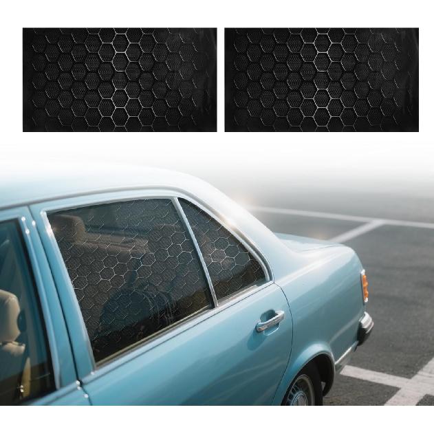 

Honeycomb Rear Side Window Decal, Personalized Hexagon Pattern Perforated Window Cling for Left & Right Side Windows, Universal Car Exterior чёрный