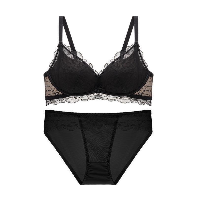Romantischer Push-Up-BH aus französischer Spitze: Bequemes, Anti-Hänge-, Drahtloses Design für Teenager