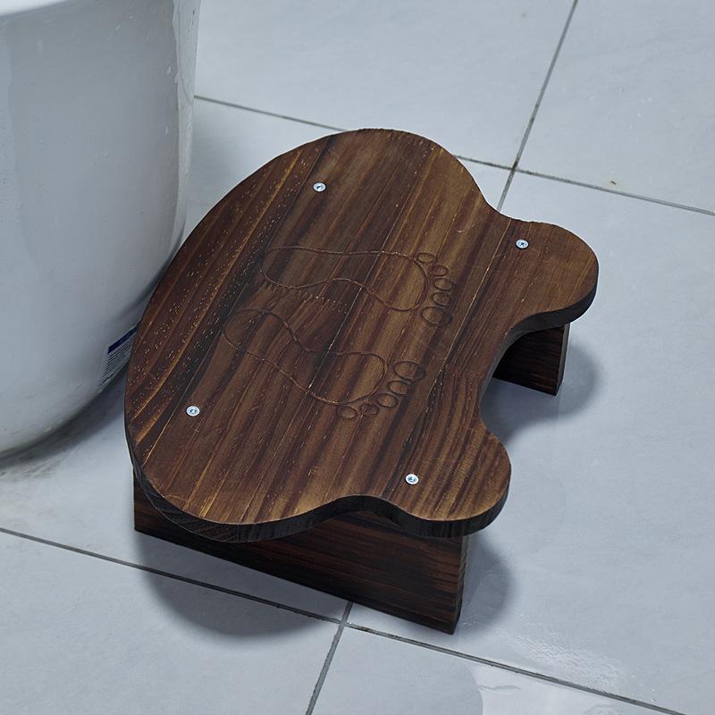 1Pc Wooden DIY Children's Booster Stool Adults Bath Stool Toilet Solid Wood Step Stool Bathroom