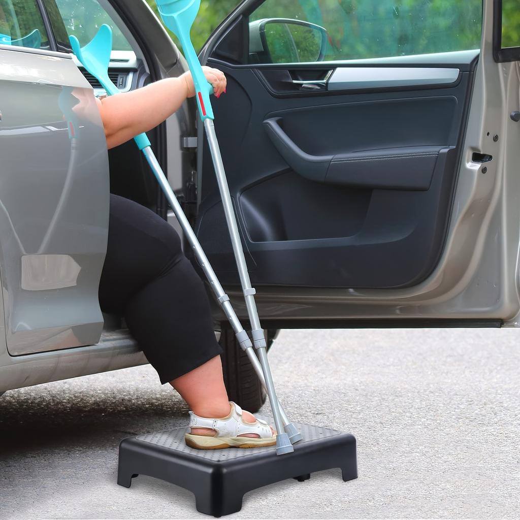 1pc Mobility One Step Stool, Heavy Duty Indoor Outdoor Non-slip Small Step Platform Assistive Device for Adult Elderly