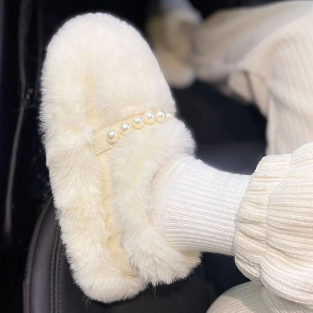 Fashion Luxury Sheep Fur Lined Loafers Women Lambswool Shoes Ladies Winter Slip On Furry Flats Cotton Wool Mocasine Femme Barefoot Boots