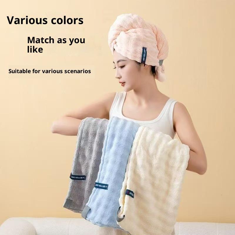 Cappuccio per Capelli Secchi da Donna, Foulard Ispessito e Super Assorbente per Asciugare i Capelli, Cappuccio Asciugatura Rapida, Asciugamano per Capelli Secchi