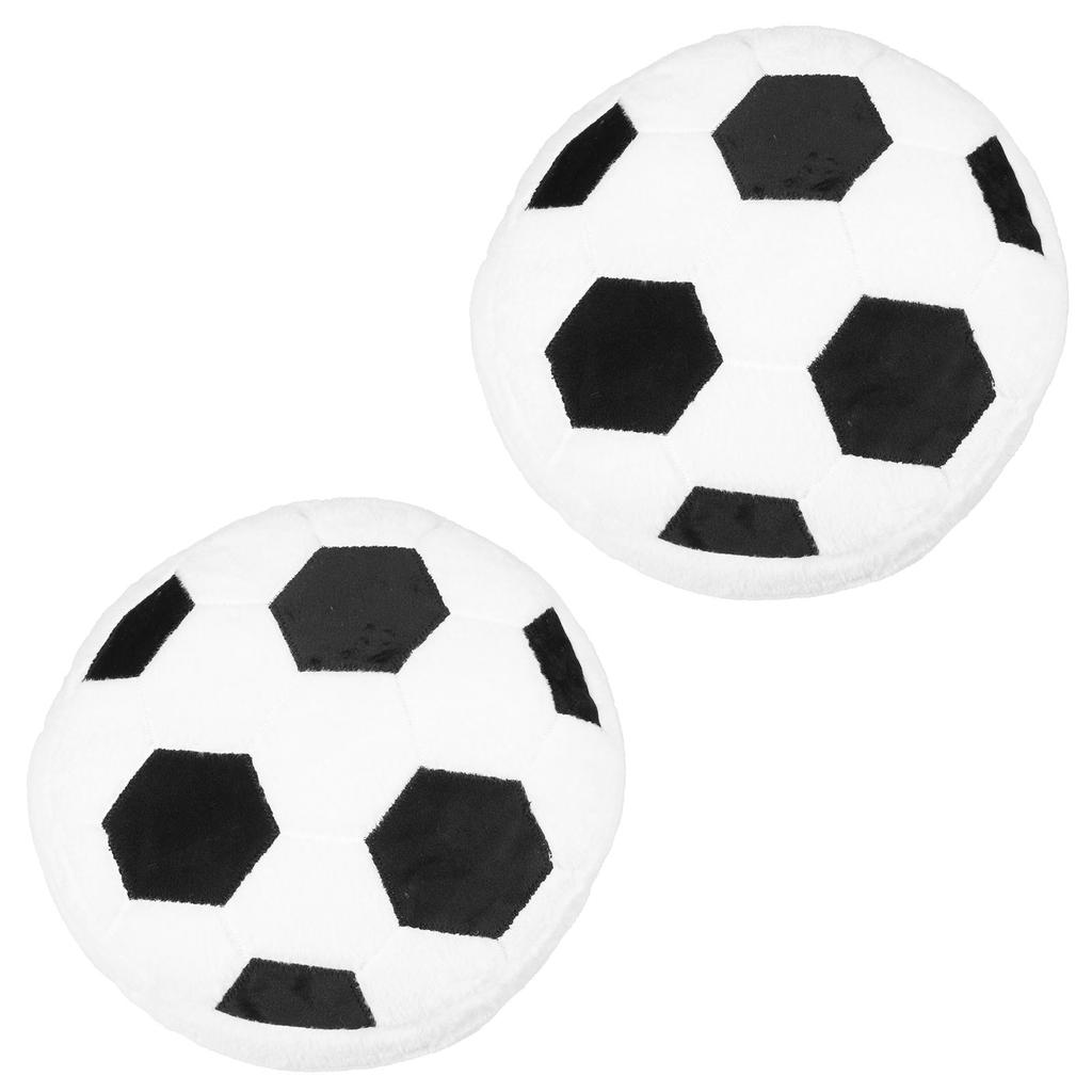 2Pcs Plush Soccer Pillow Soft Basketball Shaped Throw Pillow Cute Stuffed Home Decor Multipurpose Bed Cushion for Kids Room Sofa