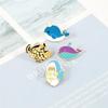 2-7 ks Kreslené Roztomilé Brože Festivalové Odznaky Módní Kreativní Osobnost Smaltované Piny Kovové Vlastní Šperky na Tašku Dárky