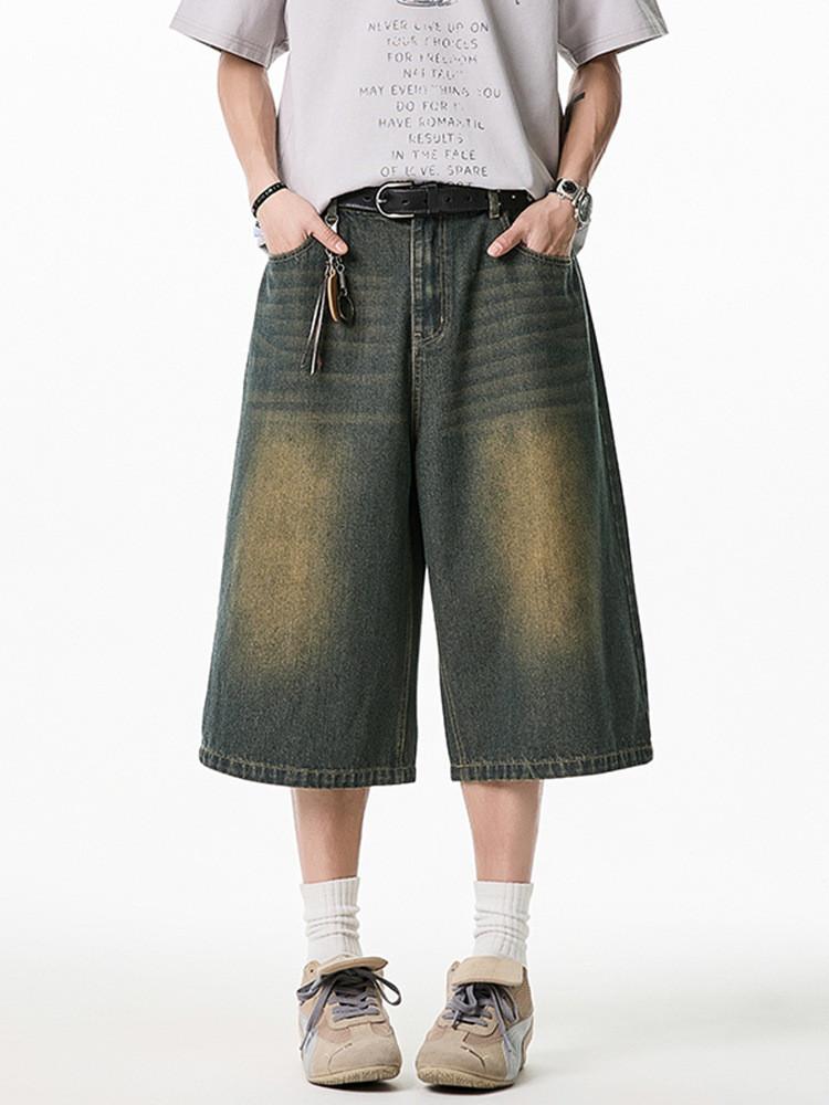 Vintage Blue Casual Pants With Loose Fit For Men Summer 2026 Relaxed Style
