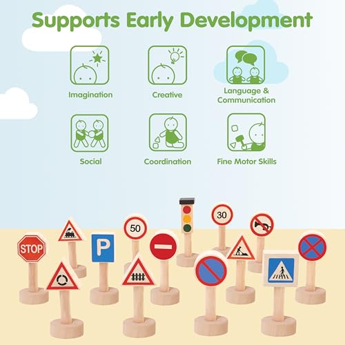 PlanToys 6203 Traffic Sign and Signal Set