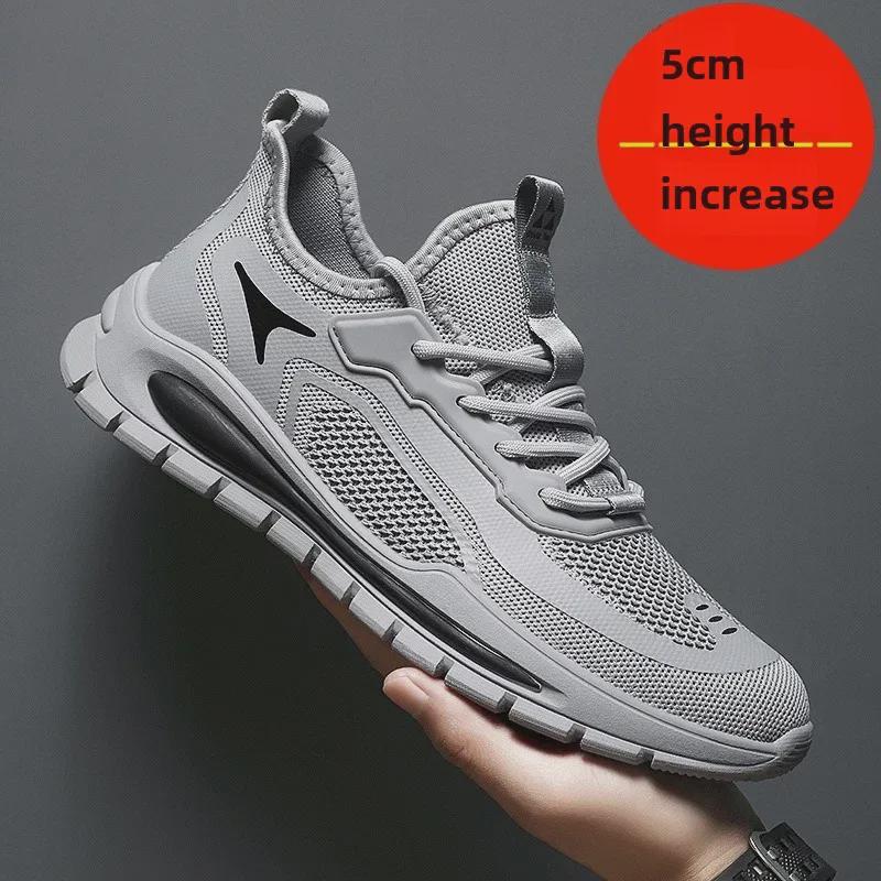 Men's Black Mesh Sports Shoes - Breathable & Trendy for Summer Work & Leisure