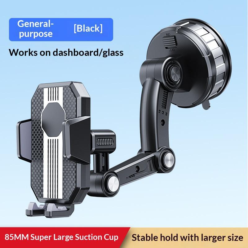 New Large Truck Mobile Phone Stand Car Navigation Stand, Suction Cup Type Stand, Creative Dashboard Mobile Phone Stand Black 9165A