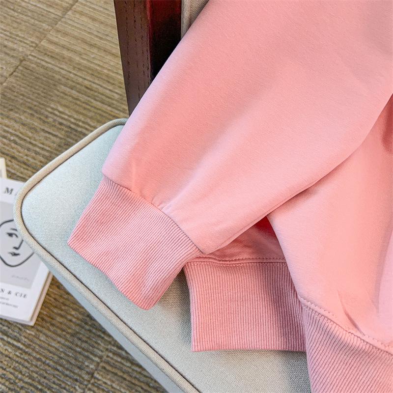 Plus Size Autumn Lapel Sweatshirt (Chest Circumference: 150/160cm, Suitable for 200-350 Jin)