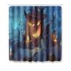 Halloween Shower Curtain Floor Mat Combination Four-Piece Set Kitchen Absorbent Non-Slip Carpet Bedroom Door Mat