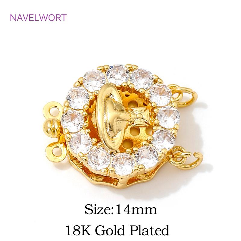 

4 Styles Pearl Necklace Clasps 18K Gold Plated with Zircon Box Safety Clasp Connector,Clasps For Jewelry,DIY Jewelry Accessories 1 piece