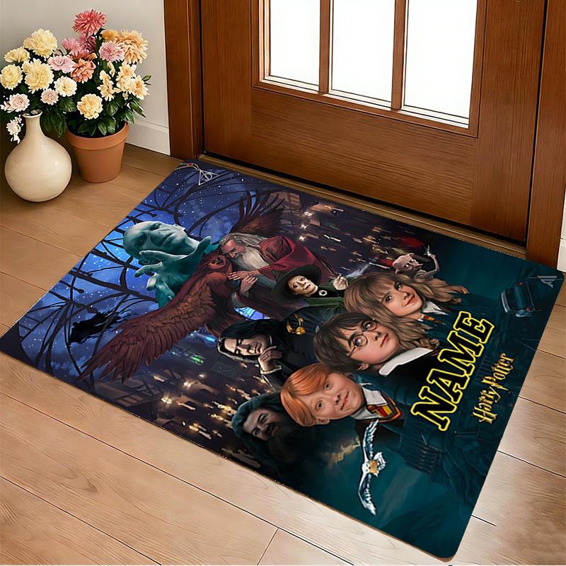 Custom Name Magic Moment Living Room Non-Slip Area Rug Soft Carpet for Bedroom Kids Playroom Sofa Office Home Decor Doormat