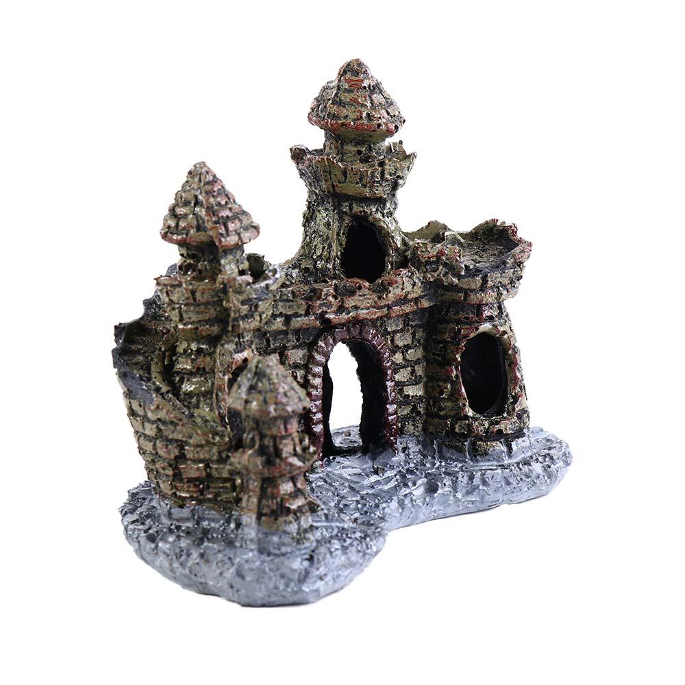 Fish Tank Decor Simulation Aquarium Accessories Fish House Tower Aquarium Ornaments Coral Castle