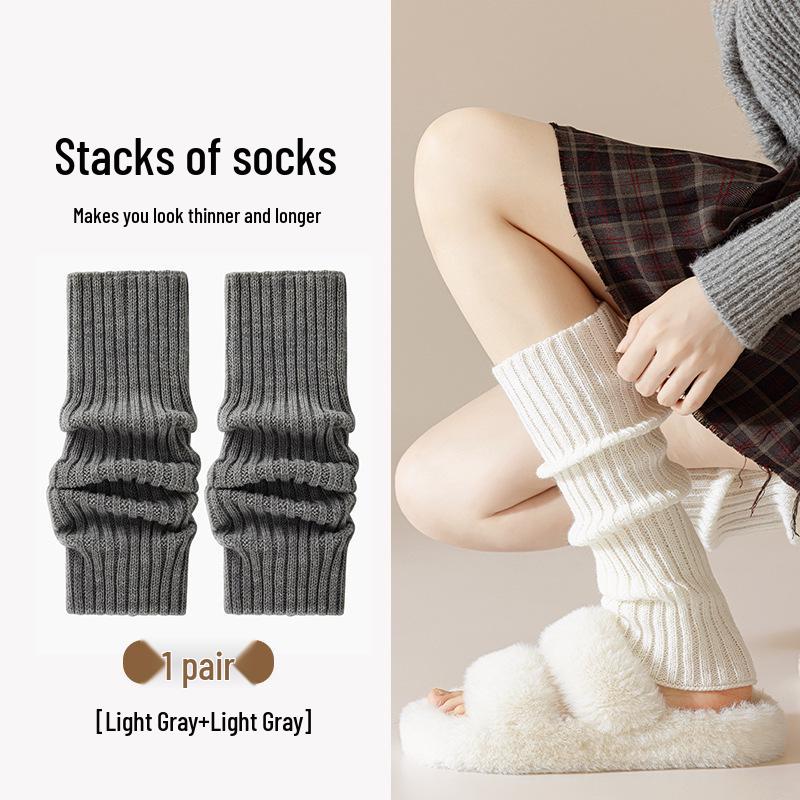 

Женские вязаные гетры в стиле Y2K: Плотные осенне-зимние студенческие носки в японском стиле 100% Acrylic 40CM