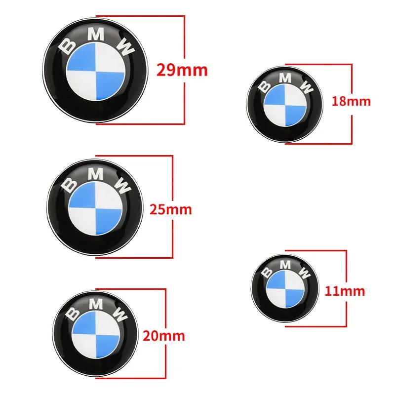 Autocollants/logos en époxy/aluminium pour voitures, tailles 11, 18, 20, 25 et 29 mm, compatibles avec BMW E46, E90, E60, F10, F30, E39, E36, F20, E87, G30 et E92.