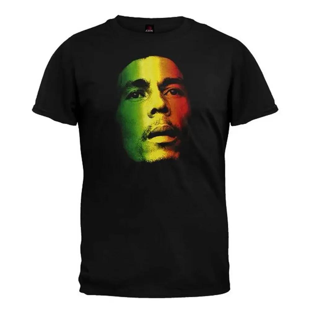 Zion Rootswear Bob Marley TriColor Face Printed TShirt Summer Cotton ONeck Short Sleeve Mens T Shirt New S3XL S