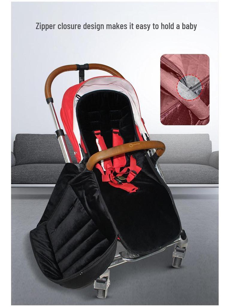Universal Winter Baby Stroller Footmuff: Thick, Warm, and Windproof.