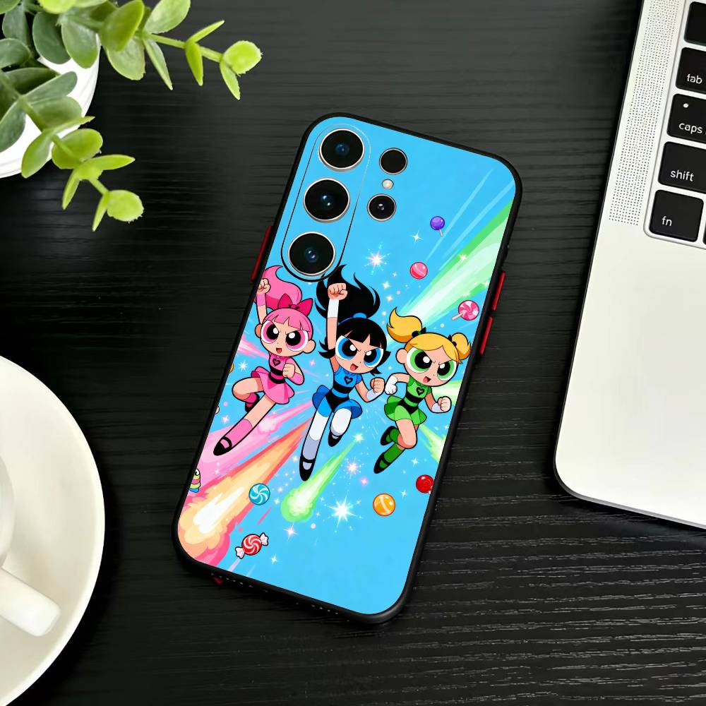 

P-Powerpuffs G-Girls Phone Case For Samsung S26,S25,S24,S23,S22,S21,S20,S30,Ultra,Plus,Fe,Note,5G Black Cover Samsung S23plus5G
