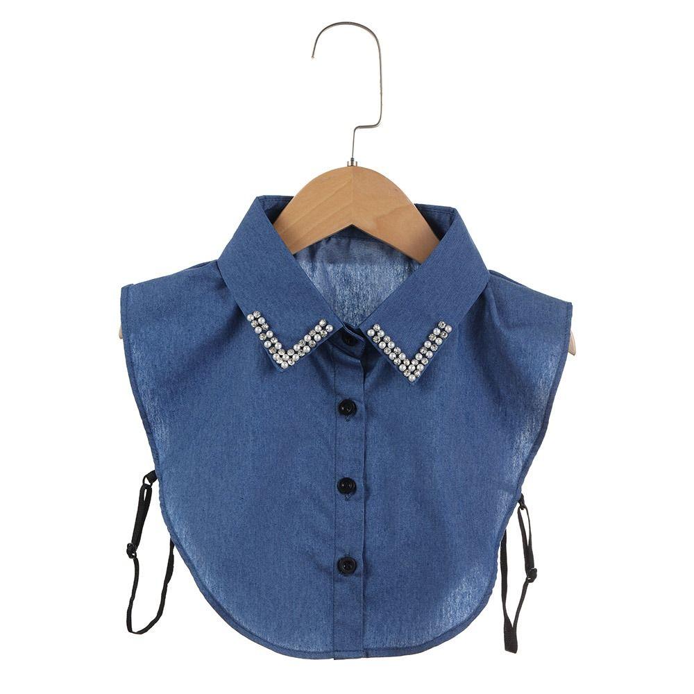 New Blouse Vintage Solid Shirt Fake Collar False Collar Clothes Accessories Hollow Lace