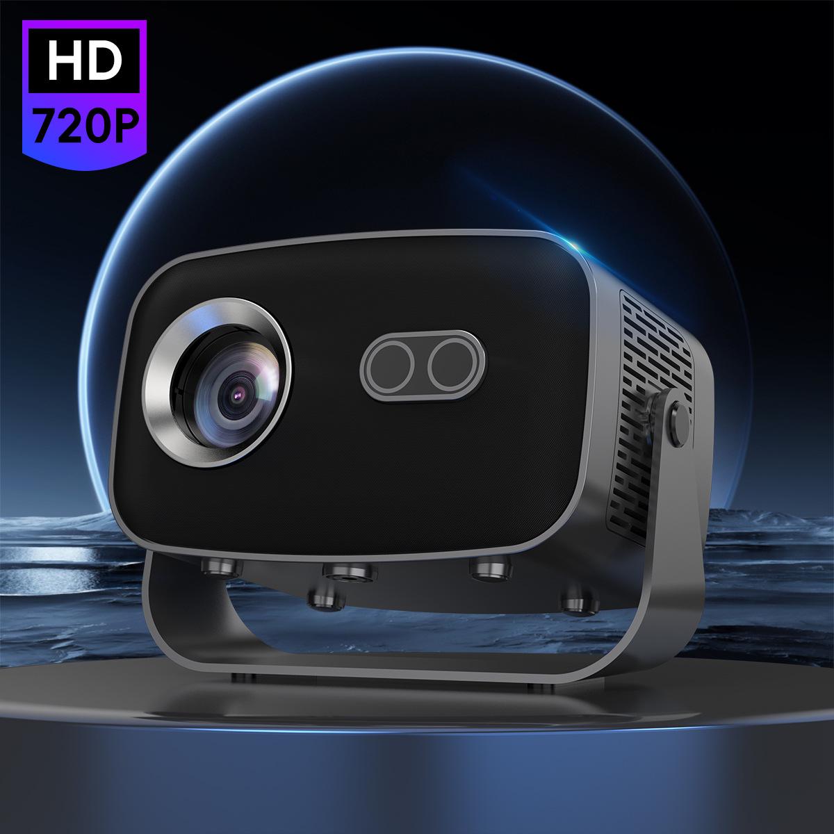 

V100 Ultra HD Android Smart Portable Manual Focus Projector AU Plug чорний