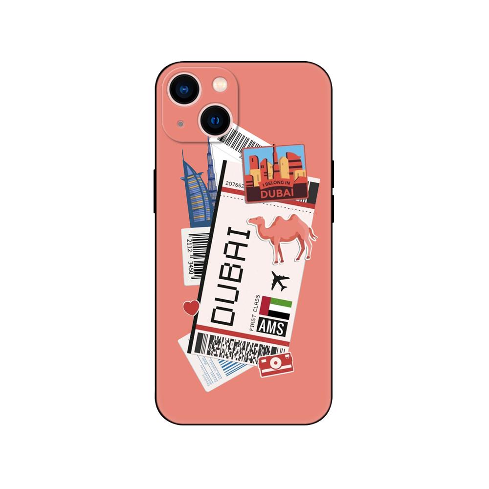 Black Tpu Case For Samsung Galaxy F23 M12 M22 M23 M32 4G M52 5G M30S M21 Boarding Pass Traveltickets