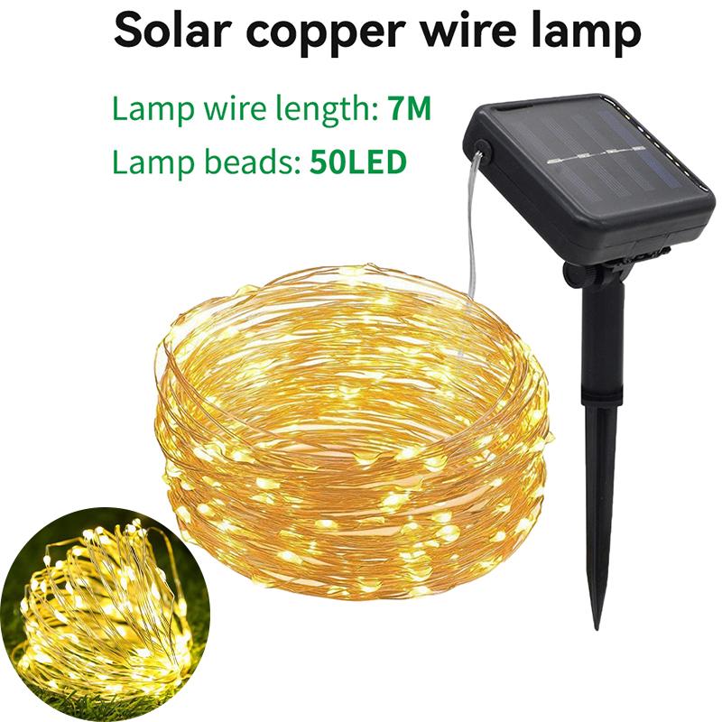 Solar LED String Lights Outdoor,Fairy Lights W/8 Modes,Waterproof Solar Panel,Garden,Patio,Christmas,Halloween,Wedding,BBQ Decor