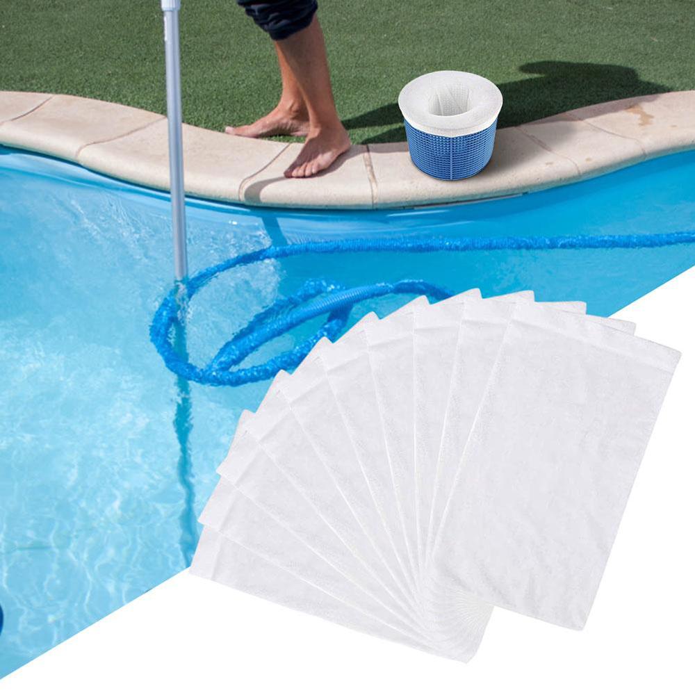 Pool Skimmer Socks Replacement Savers Elastic Swimming Pool Filter Socks White10Pcs