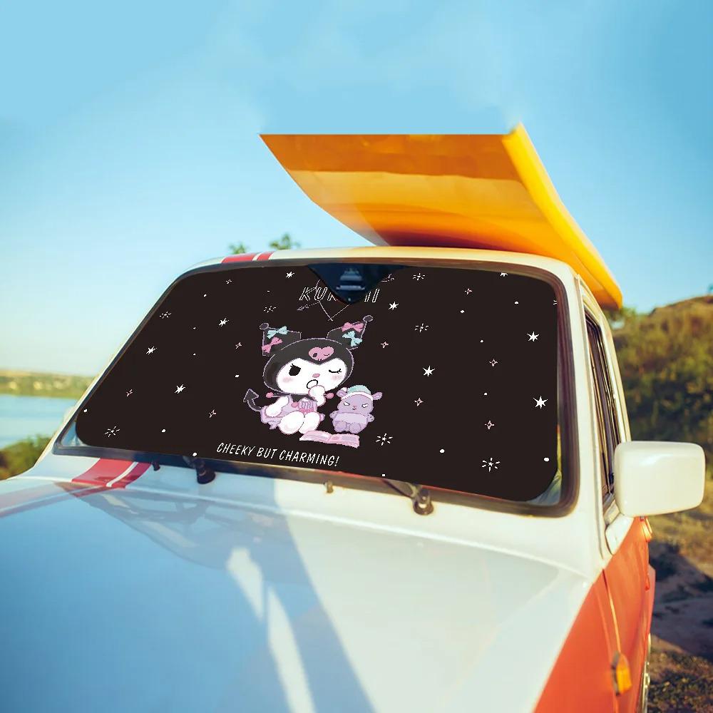 Kuromi Car Sunshade Windshield - Fun Sun Protection