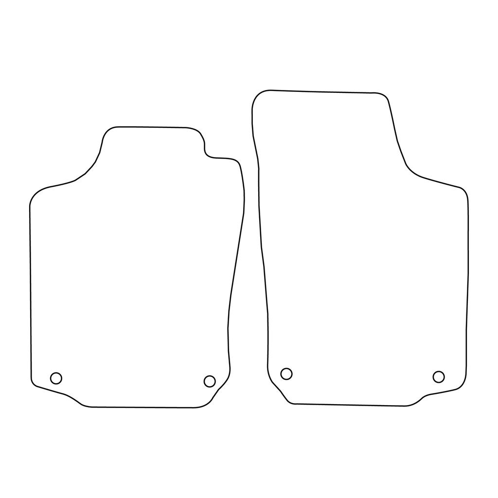 [Blm]Op005 Blue - Set Of Velour Floor Mats To Fit Opel Tigra B Twin Top 2004-2009 - Blue Trim