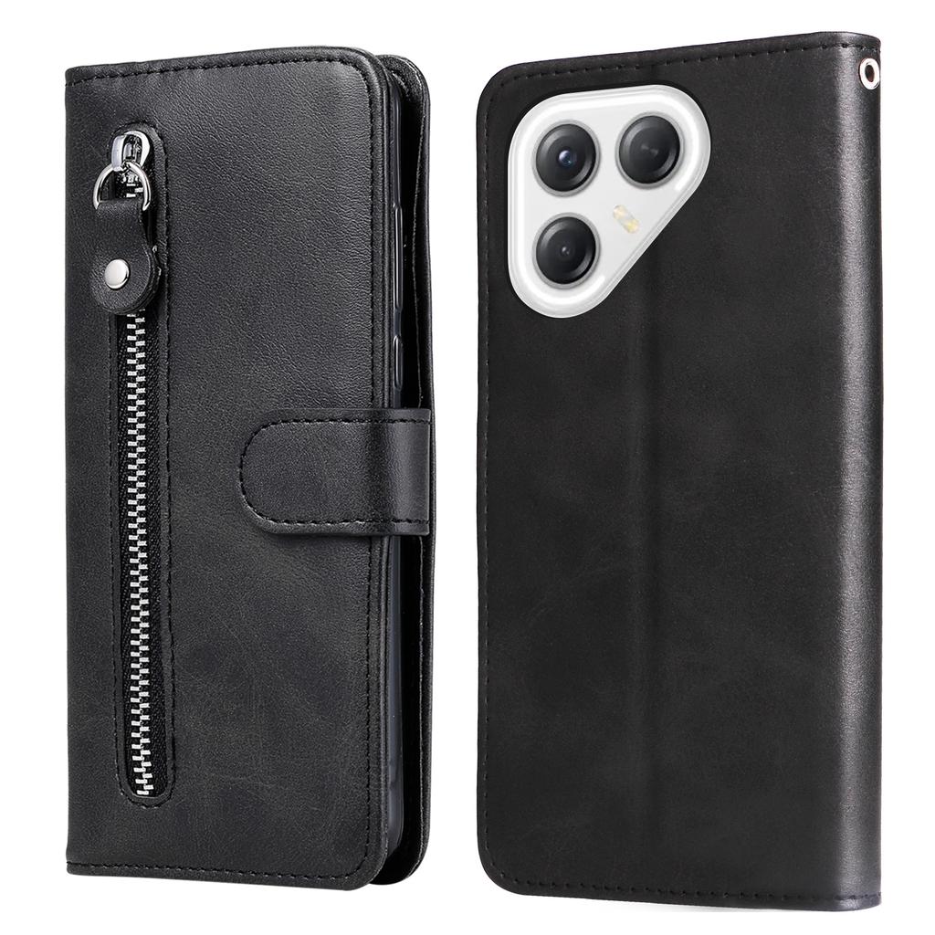 For TECNO Pova 7 Ultra 5G PU Leather Cases with Zipper Pocket Wallet Phone Cover Stand