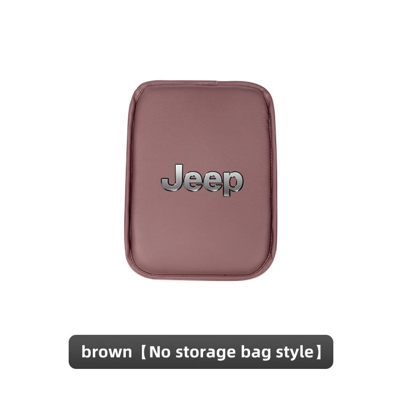 PU Car Arm Rest Cushion Storage Pad Armrest Box Protective Cover For Jeep Renegade Compass Grand Cherokee Wrangler Gladiator