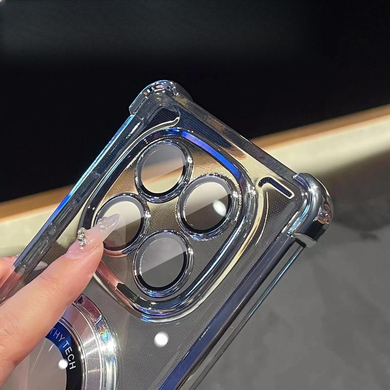 For Vivo V25E Case Luxury Plating Stand Shockproof Clear Case For Vivo V50 V27E V29E Y20 Y21 Y51 Y53S Y33 Y35 Y36 Y28 Y29 Cover