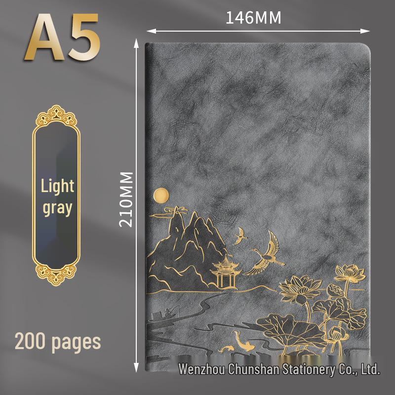 National Tide A5 Retro Chinese Style Notebook Gift Set for Business and Office Use