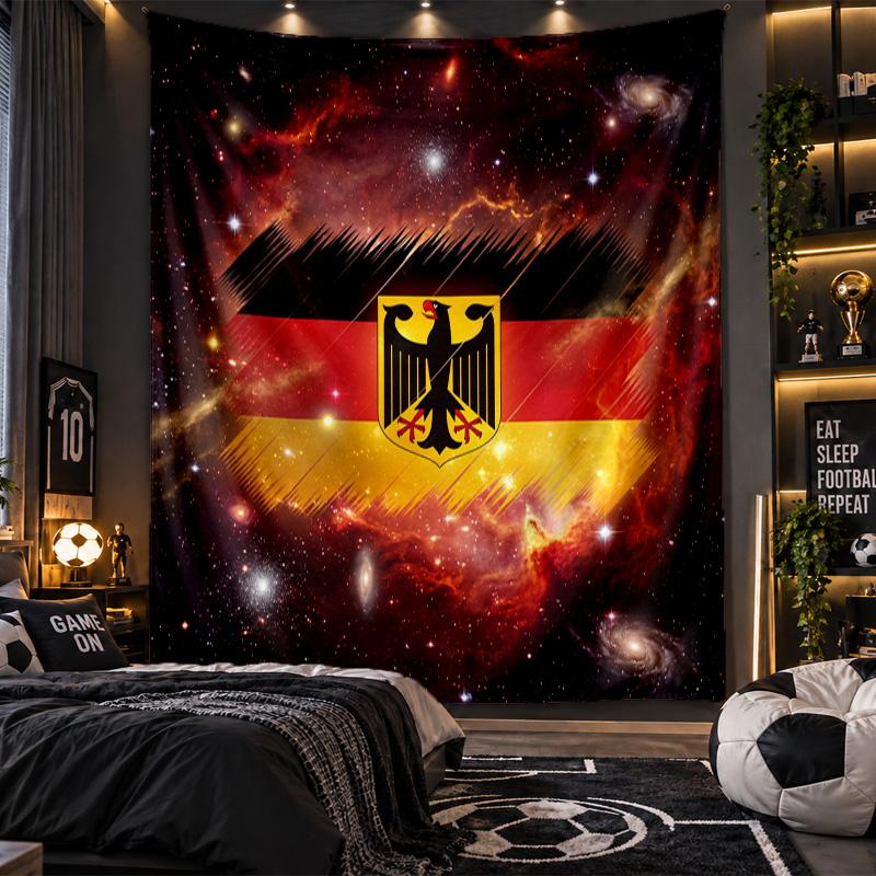 Wall Hanging Tapestry Belgium Football Print Cloth for Living Room Bedroom Home Decor