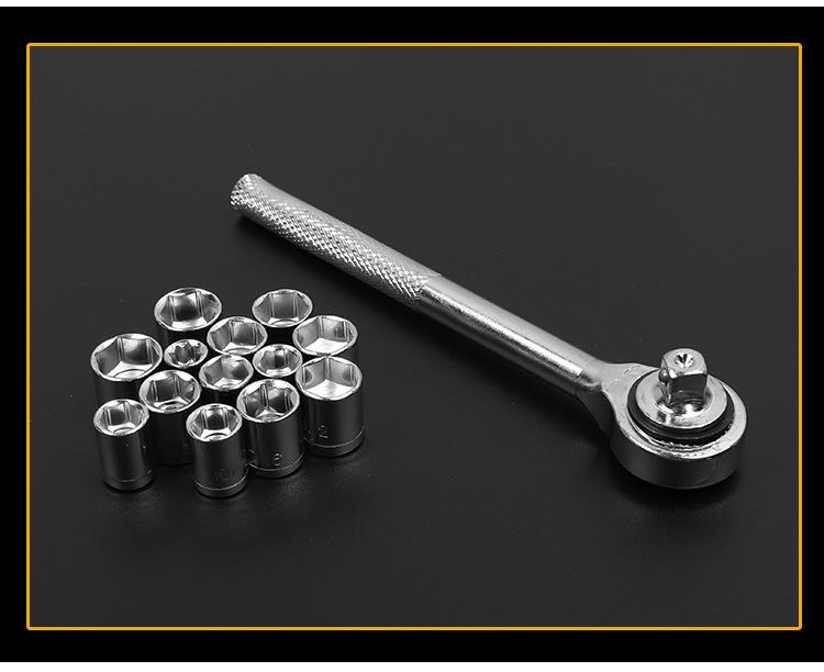 40-Piece Car & Motorcycle Repair Tool Set: Wrenches, Sockets & Ratchet for Home Mechanics