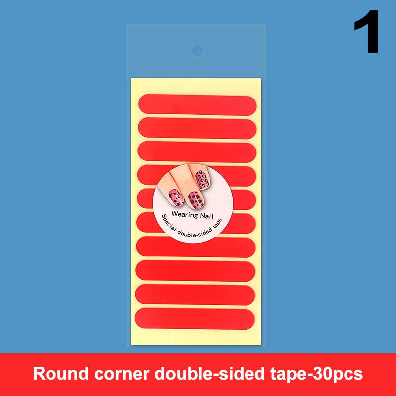 

3 Sheets/1 Roll Nail Art Adhesive Tape Double-Sided Clear Display Tape for Fingernails Decorative Beauty Stickers