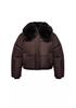 European and American special selection, women's clothing, flip-neck quilted bomber jacket