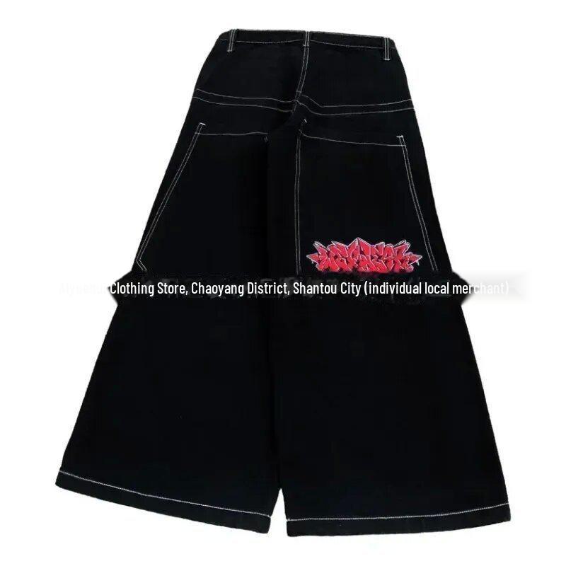 2024 Spring/Autumn Retro Y2K Embroidered American Hip-Hop Men's Jeans
