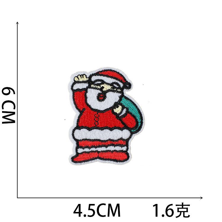 New Christmas Series Combination Embroidery Cloth Sticker Santa Crystal Ball Embroidery Cloth Sticker Voltage Ironing